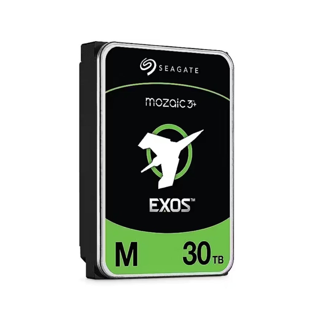 Seagate Exos M MOZAIC 3+ 30TB Enterprise NAS 3.5" SATA Internal Hard Drive 7200RPM, Helium-Sealed, 512MB Cache