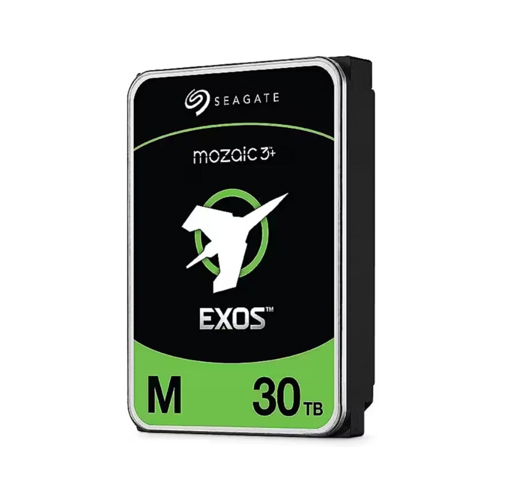 Seagate Exos M MOZAIC 3+ 30TB Enterprise NAS 3.5" SATA Internal Hard Drive 7200RPM, Helium-Sealed, 512MB Cache
