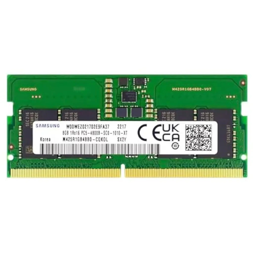 Samsung 8GB DDR5 RAM 4800MHz CL40 262-Pin 1xx16 SODIMM Laptop Memory-tpstech.in