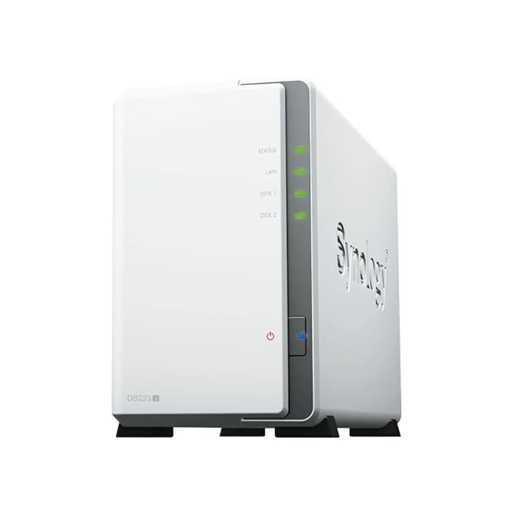 Synology DiskStation DS223J 2-Bay Network Attached Storage Enclosure Drive - White-TPSTECH.IN