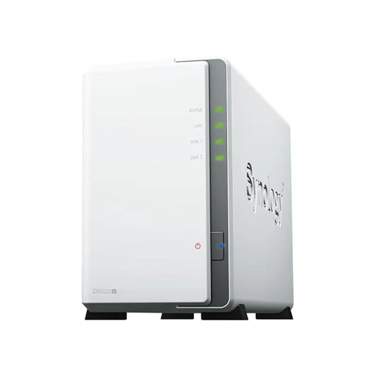 Synology DiskStation DS223J 2-Bay Network Attached Storage Enclosure Drive - White-TPSTECH.IN