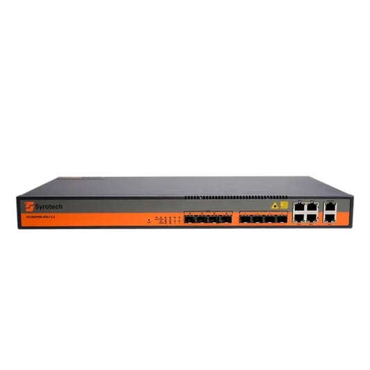 Syrotech EPON OLT 4 Port L3 1U Rack Mount 4GE Uplink Supports 256 ONUs-tpstech.in