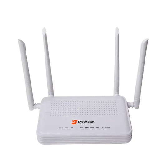 Syrotech SY-GPON-2010-WADONT XPON ONT with Dual Band WiFi 2GE POTS Port-tpstech.in
