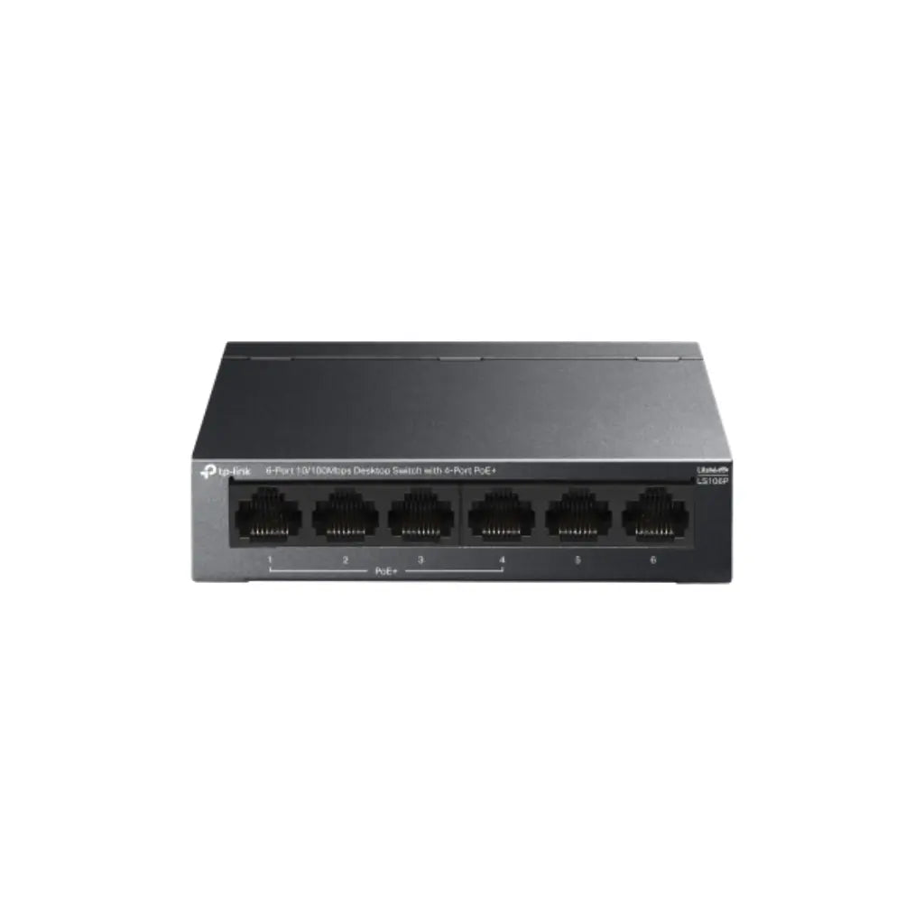 TP-Link LS106P 6-Port 10/100Mbps Desktop Switch with 4 PoE+ Ports-tpstech.in