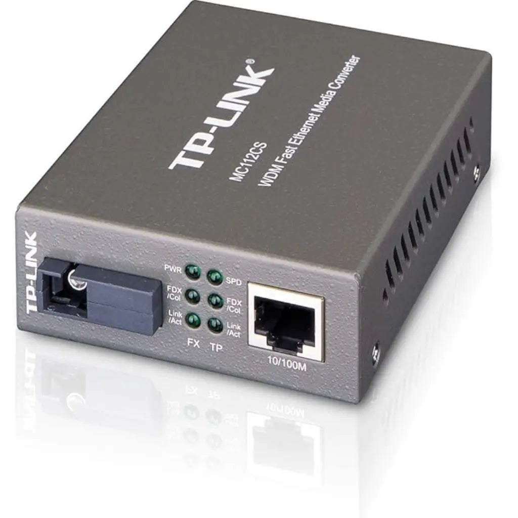 TP-Link Omada MC-112CS 10/100Mbps WDM Media Converter Single-Mode Fiber SC Connector-tpstech.in