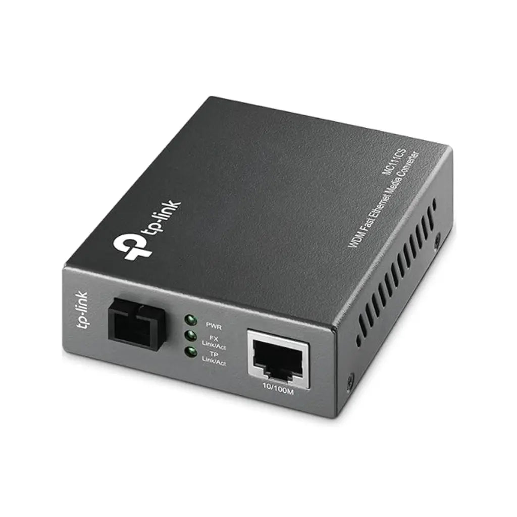 TP-Link Omada MC111CS 10/100Mbps WDM Media Converter Single-Mode Fiber SC Connector -tpstech.in