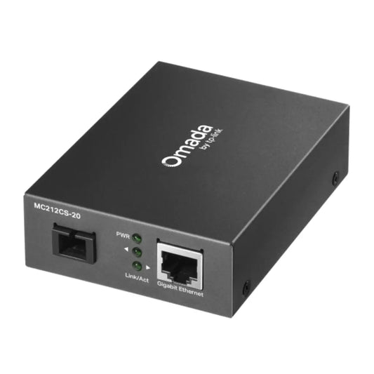 TP-Link Omada MC212CS-20 Gigabit WDM Media Converter Single Mode Up to 20km-tpstech.in