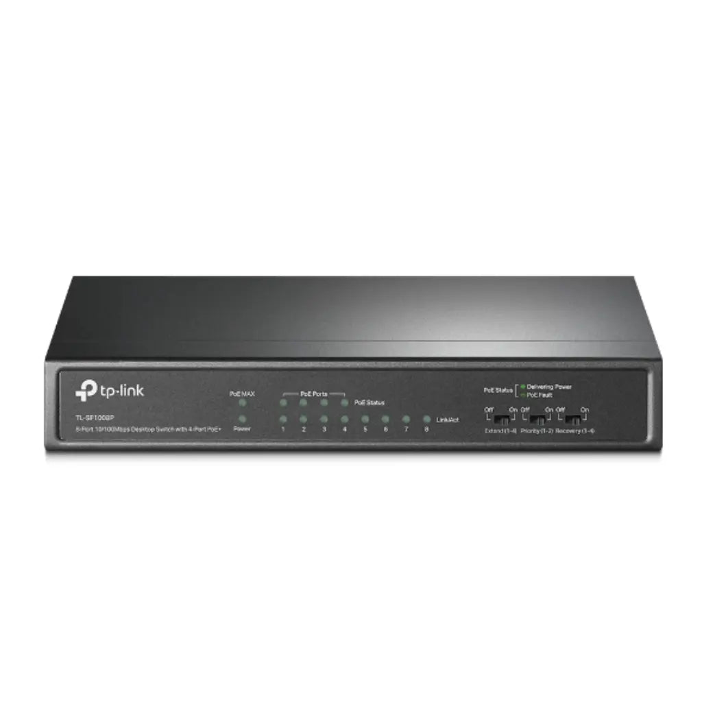 TP-Link TL-SF1008P V7 8-Port 10/100Mbps Desktop Switch with 4 PoE+ Ports-tpstech.in