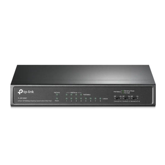 TP-Link TL-SF1008P V7 8-Port 10/100Mbps Desktop Switch with 4 PoE+ Ports-tpstech.in