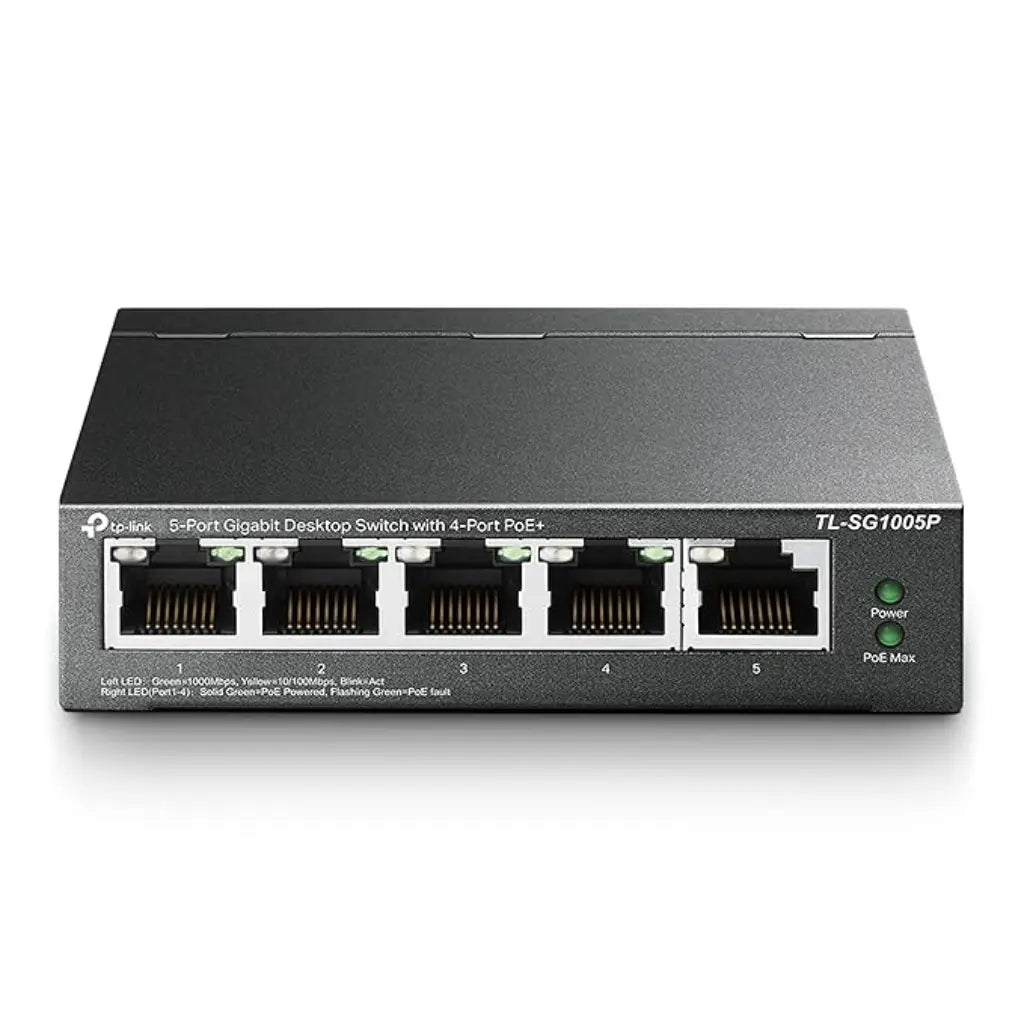 TP-Link TL-SG1005P 5-Port Gigabit Desktop Switch with 4 PoE+ Ports-tpstech.in
