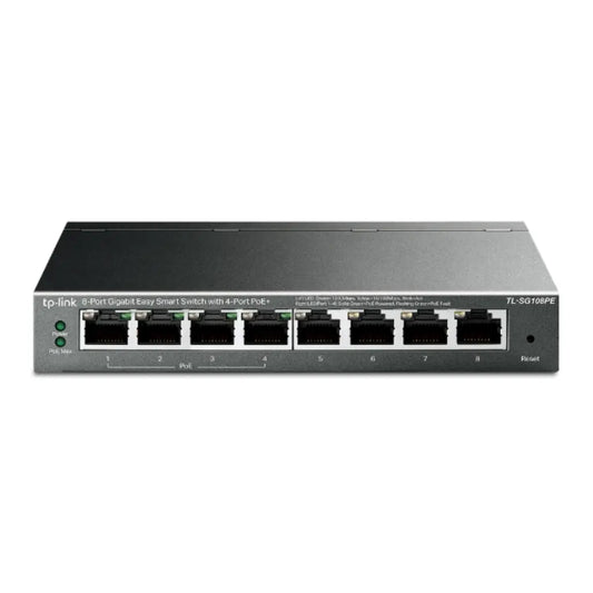 TP-Link TL-SG108PE V5 8-Port Gigabit Easy Smart Switch with 4 PoE+ Ports-tpstech.in