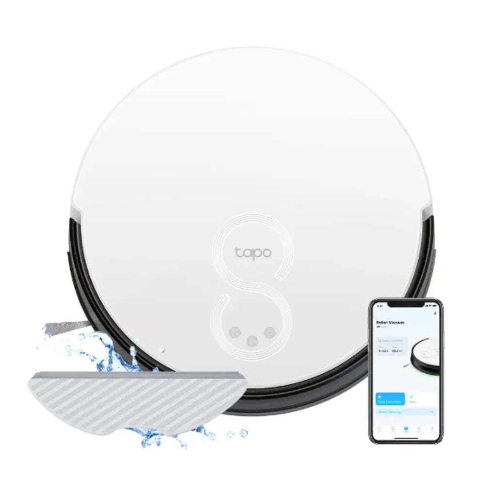 TP-Link Tapo RV10 Robot Vacuum & Mop Combo  2000Pa Suction, Zigzag Path Planning App & Voice Control 3-Hour Battery-tpstech.in