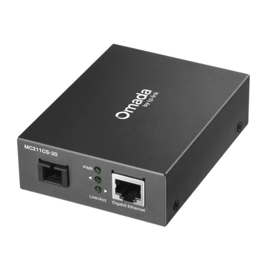 TP‑Link Omada MC211CS‑20 Gigabit WDM Media Converter 20km Single‑Mode SC Fiber-tpstech.in