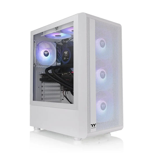 Thermaltake S200 TG ARGB Tempered Glass Snow ATX Mid Tower Computer Case-tpstech.in