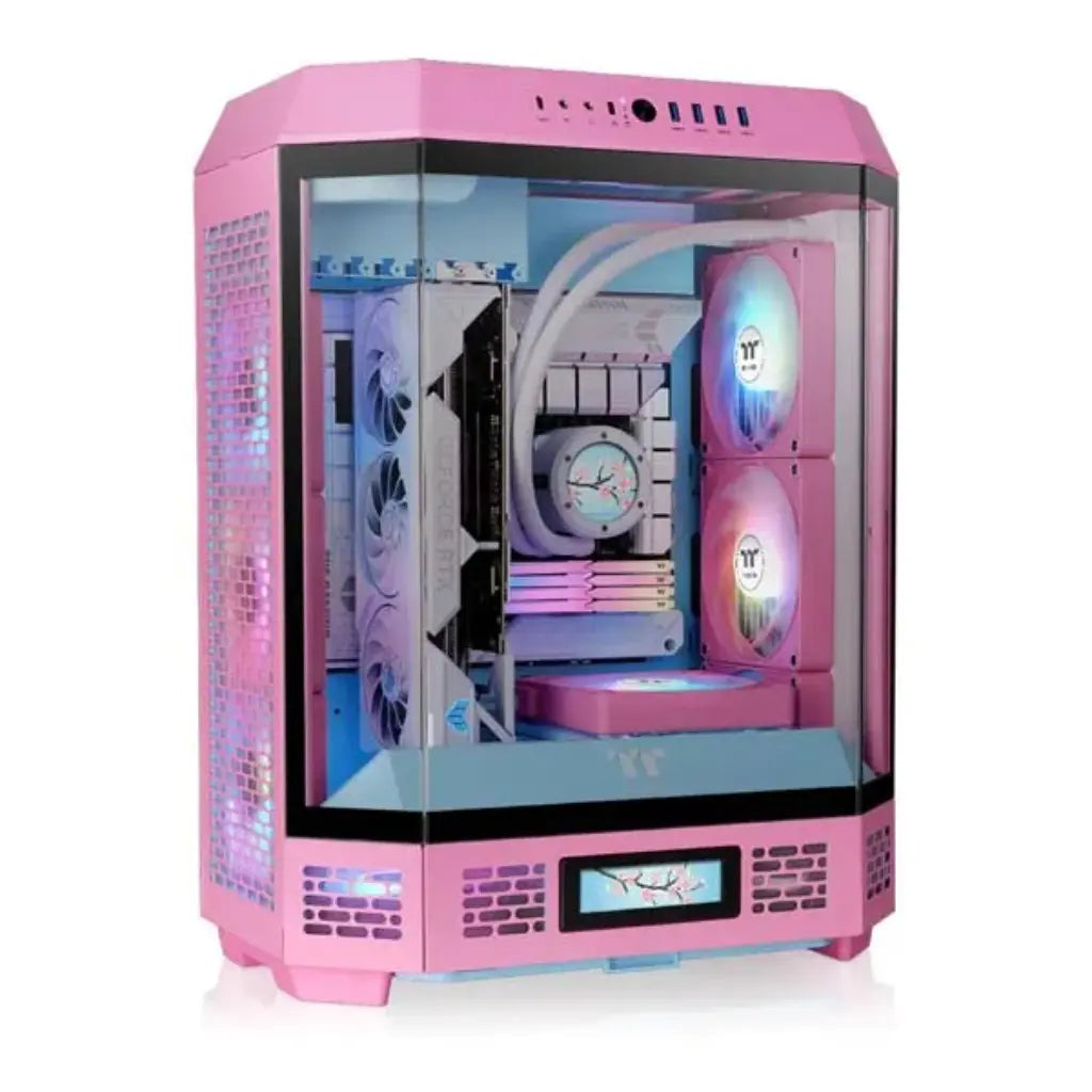Thermaltake The Tower 600 ATX Mid Tower Tempered Glass Computer Case - Pink-tpstech.in