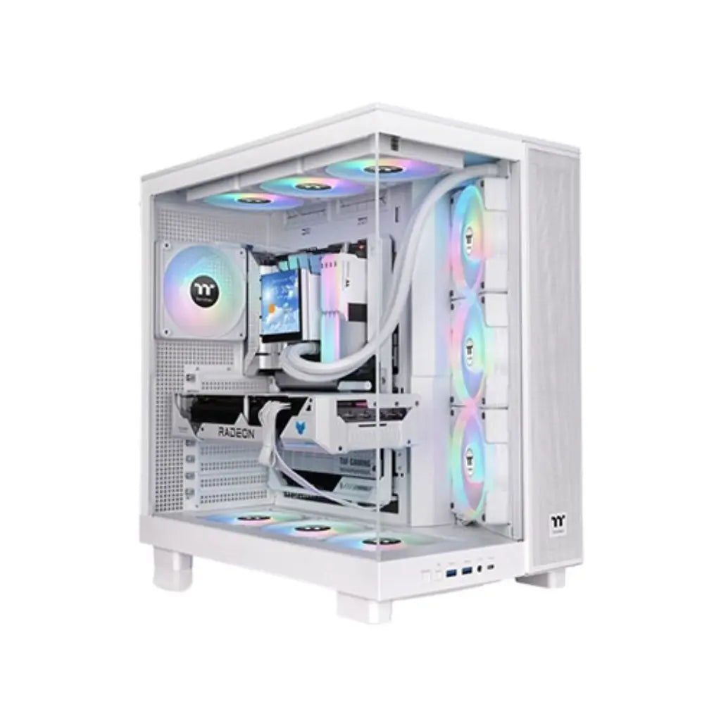 Thermaltake View 380 XL TG ARGB Snow Mid Tower Computer Case-tpstech.in