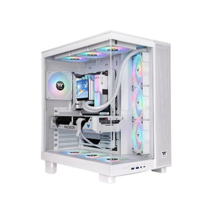 Thermaltake View 380 XL TG ARGB Snow Mid Tower Computer Case-tpstech.in