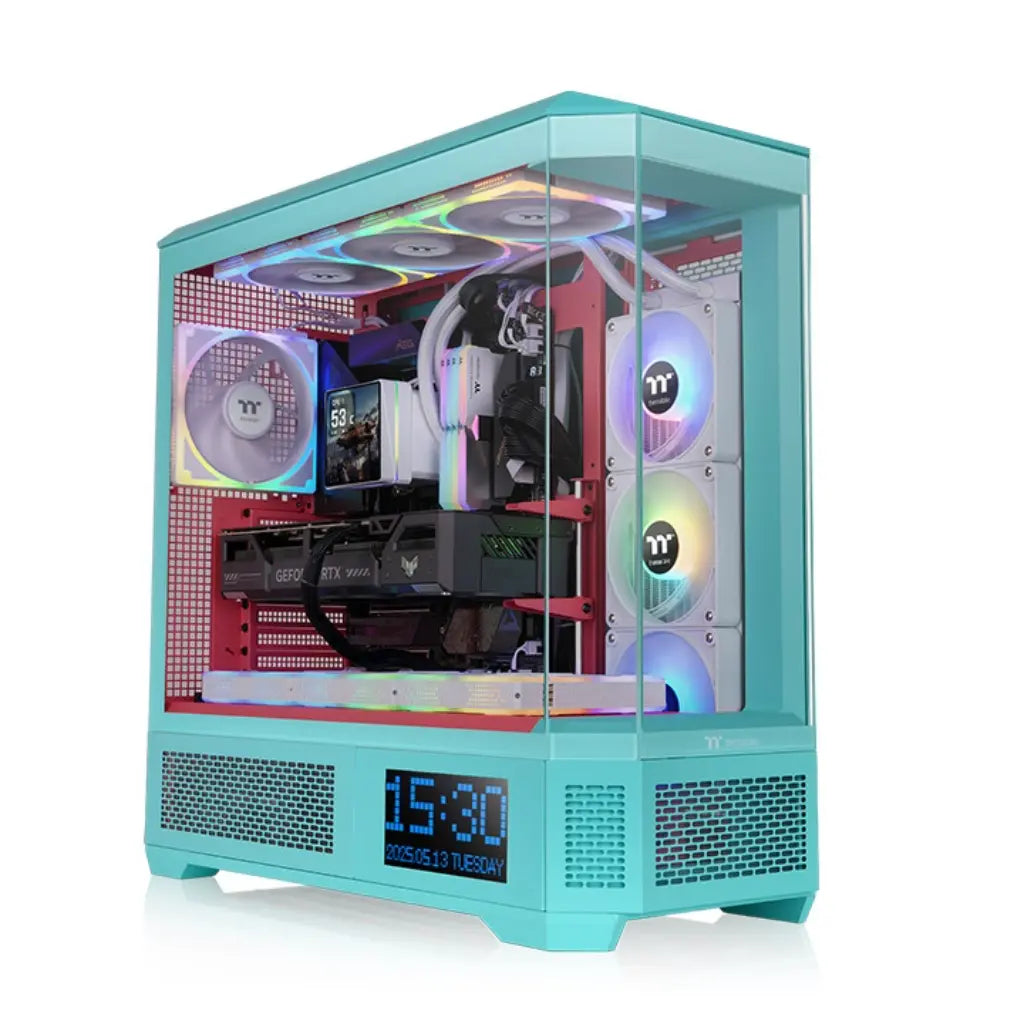 Thermaltake View 600 TG E-ATX Full Tower 4 Tempered Glass Panels Computer Case - Mint Strawberry-tpstech.in