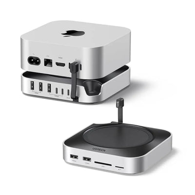 UGREEN 65487 Mac Mini M4 Docking Station 11 in 1 USB C Hub with 10Gbps NVMe SSD Enclosure and 8TB Storage Expansion-tpstech.in