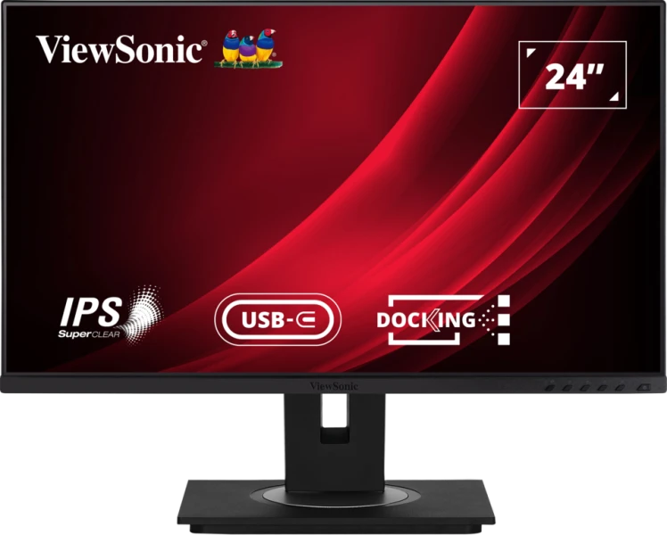 ViewSonic VG2456 24" 60Hz 1080p FHD USB Type-C IPS Panel Docking Monitor with Speakers
