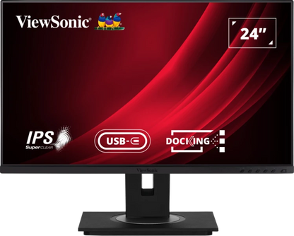 ViewSonic VG2456 24" 60Hz 1080p FHD USB Type-C IPS Panel Docking Monitor with Speakers