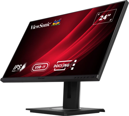 ViewSonic VG2456 24" 60Hz 1080p FHD USB Type-C IPS Panel Docking Monitor with Speakers