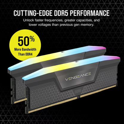 Corsair Vengeance RGB 32GB (16GB x 2) DDR5 RAM 6000MHz CL36 Desktop Memory