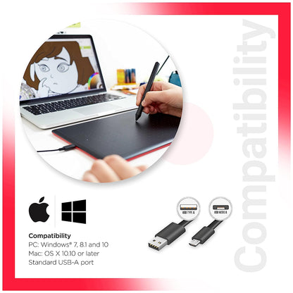 [RePacked] WACOM CTL-472 Digital Drawing Graphics Pen Tablet