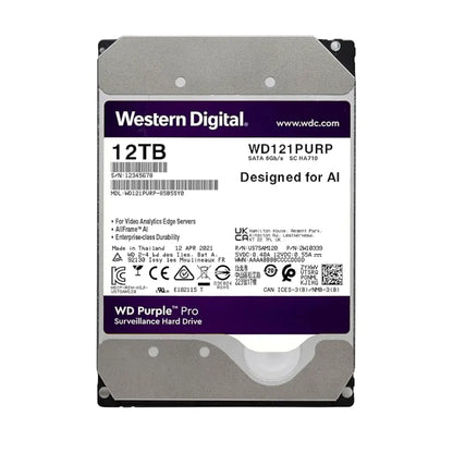 Western Digital Purple Pro 12TB 3.5" SATA 7200RPM Surveillance Hard Disk Drive-tpstech.in