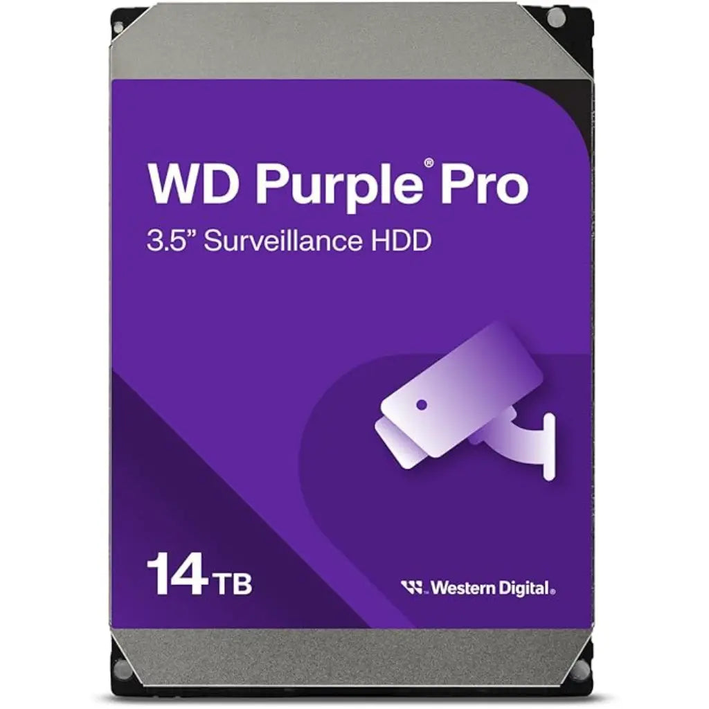 Western Digital Purple Pro 14TB 3.5" SATA 7200RPM Surveillance Hard Disk Drive-tpstech.in