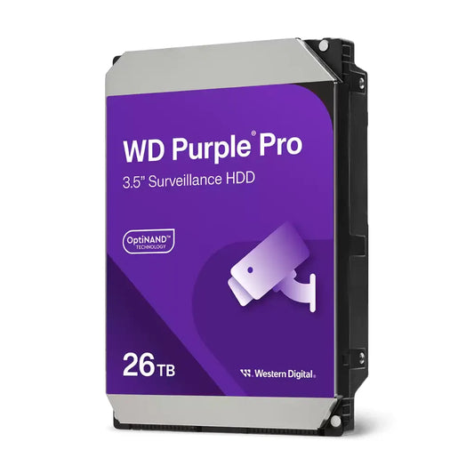 Western Digital Purple Pro 26TB 3.5" SATA 7200RPM Surveillance Hard Disk Drive-tpstech.in