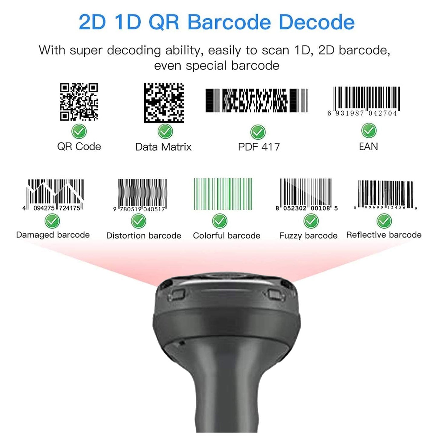 Zebra DS2278 Wireless Bluetooth 1D Handheld Barcode Scanner
