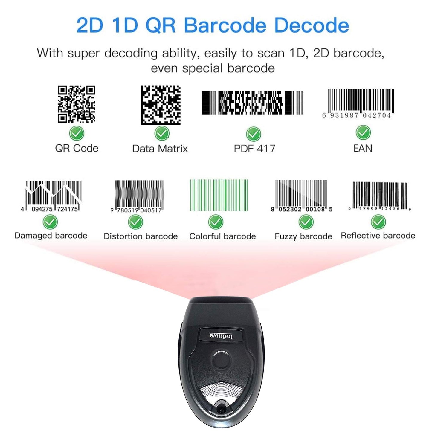 Zebra LI4278 Wireless Bluetooth 1D Barcode Scanner