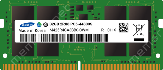 Samsung 32GB DDR5 RAM 5600MHz 2Rx8 CL46 262-Pin SO-DIMM Laptop Memory (Pulled Out)
