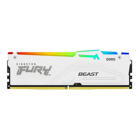 Kingston Fury Beast RGB 16GB DDR5 6000MHz CL36 DIMM Gaming Desktop Memory - White