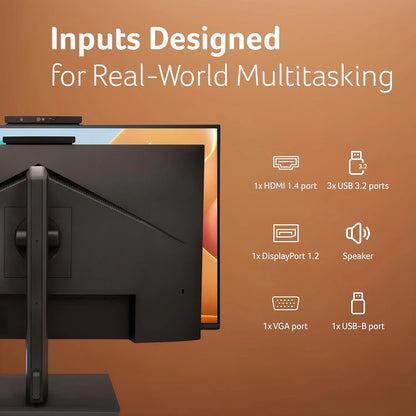 Acer B277 D6 monitor with HDMI DisplayPort USB 3.2 hub and VGA connectivity -tpstech.in