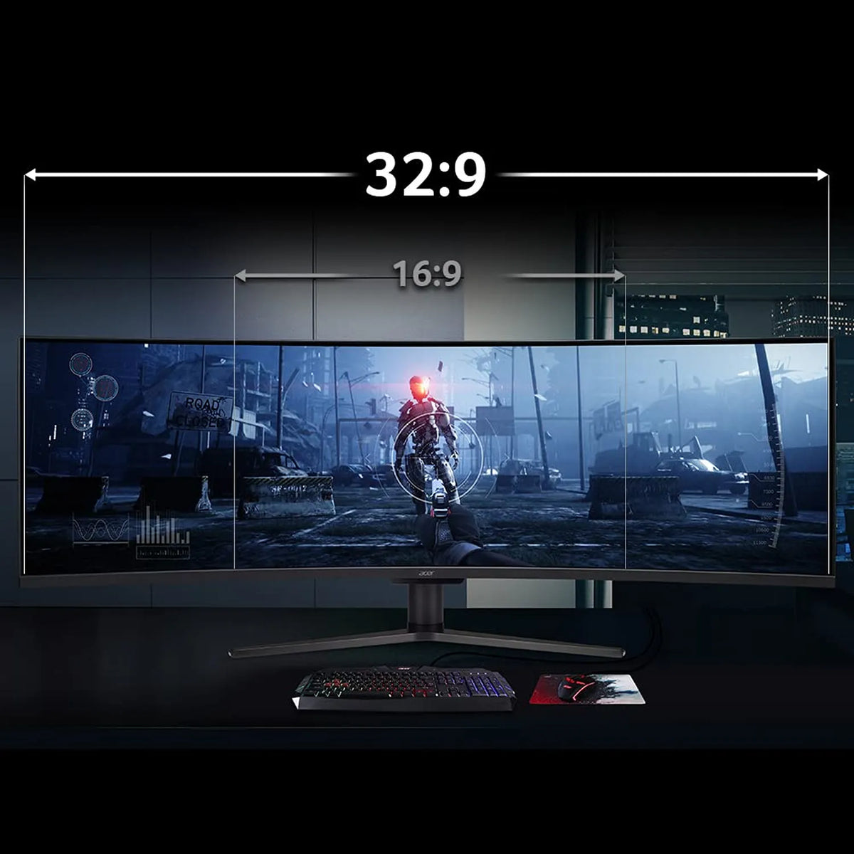 Acer EI491CR 32:9 DFHD ultrawide curved monitor display -tpstech.in