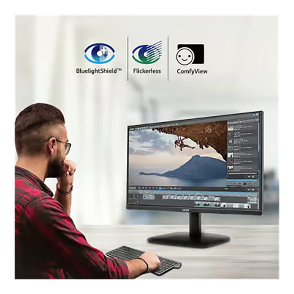 Acer EK220QE3ABI 21.5-inch 100Hz 1ms IPS Full HD Monitor with BlueLightShield, Flickerless and ComfyView eye care technologies -tpstech.in