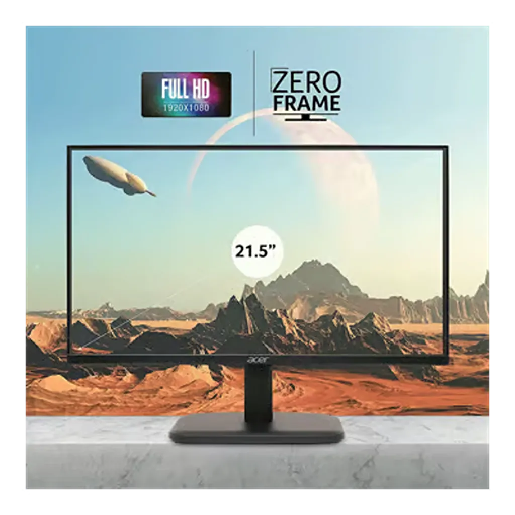 Acer EK220QE3ABI 21.5-inch 100Hz 1ms IPS Full HD Monitor with ZeroFrame bezel design and Full HD 1920×1080 resolution -tpstech.in