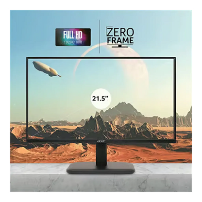 Acer EK220QE3ABI 21.5-inch 100Hz 1ms IPS Full HD Monitor with ZeroFrame bezel design and Full HD 1920×1080 resolution -tpstech.in