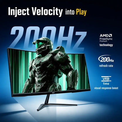 Acer Nitro ED340CUR X0 gaming monitor featuring 200Hz refresh rate, AMD FreeSync Premium technology and 1ms VRB response time.
