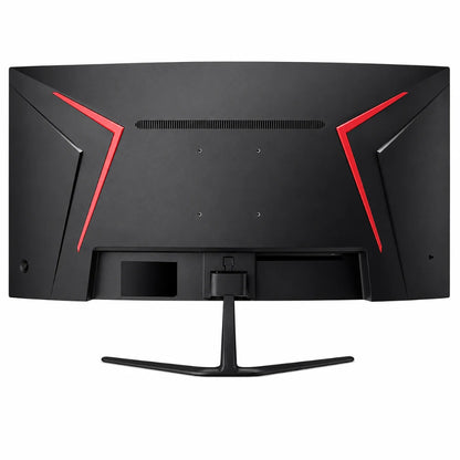 Rear view of Acer Nitro ED340CUR X0 34 inch curved gaming monitor showing VESA mounting support and gaming-inspired design.