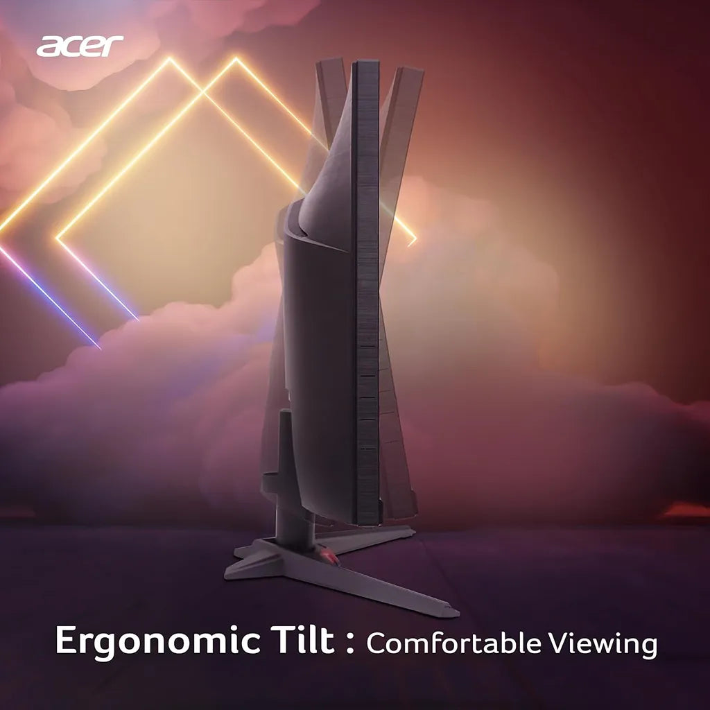 Acer Nitro VG270U X1 27 Inch WQHD IPS Gaming Monitor side view demonstrating ergonomic tilt adjustment -tpstech.in