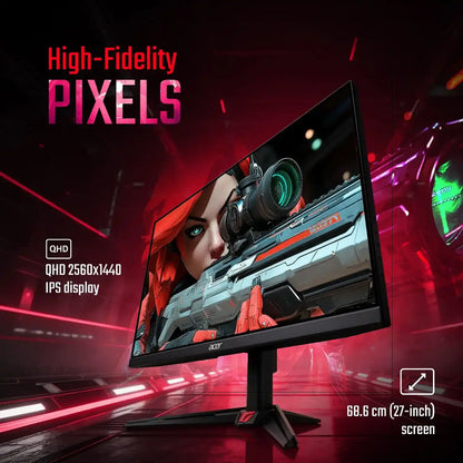 Acer Nitro VG270U Z2 27 Inch QHD 275Hz IPS Gaming Monitor high fidelity QHD 2560x1440 resolution IPS screen view -tpstech.in