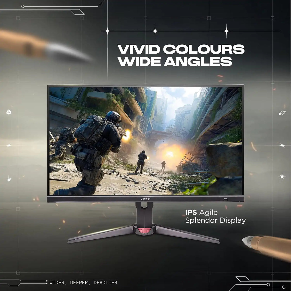 Acer Nitro XV272K V5 27 Inch 4K UHD 160Hz Gaming Monitor vibrant battle scene on IPS Agile Splendor display -tpstech.in