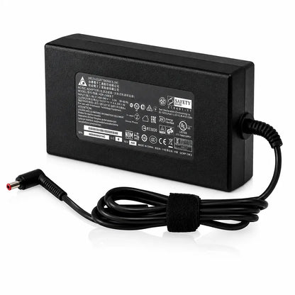 Right angle view of ACER OEM 230W 19.5V 11.8A laptop charger adapter with 5.5mm × 1.1mm DC connector, power brick, and cable.