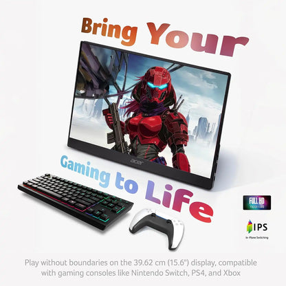 Acer PM161Q B1 Full HD portable monitor for gaming with compatible consoles and portable devices -tpstech.in