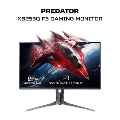 Acer Predator XB253Q F3 24.5 inch FHD gaming monitor with 320Hz refresh rate front view -tpstech.in