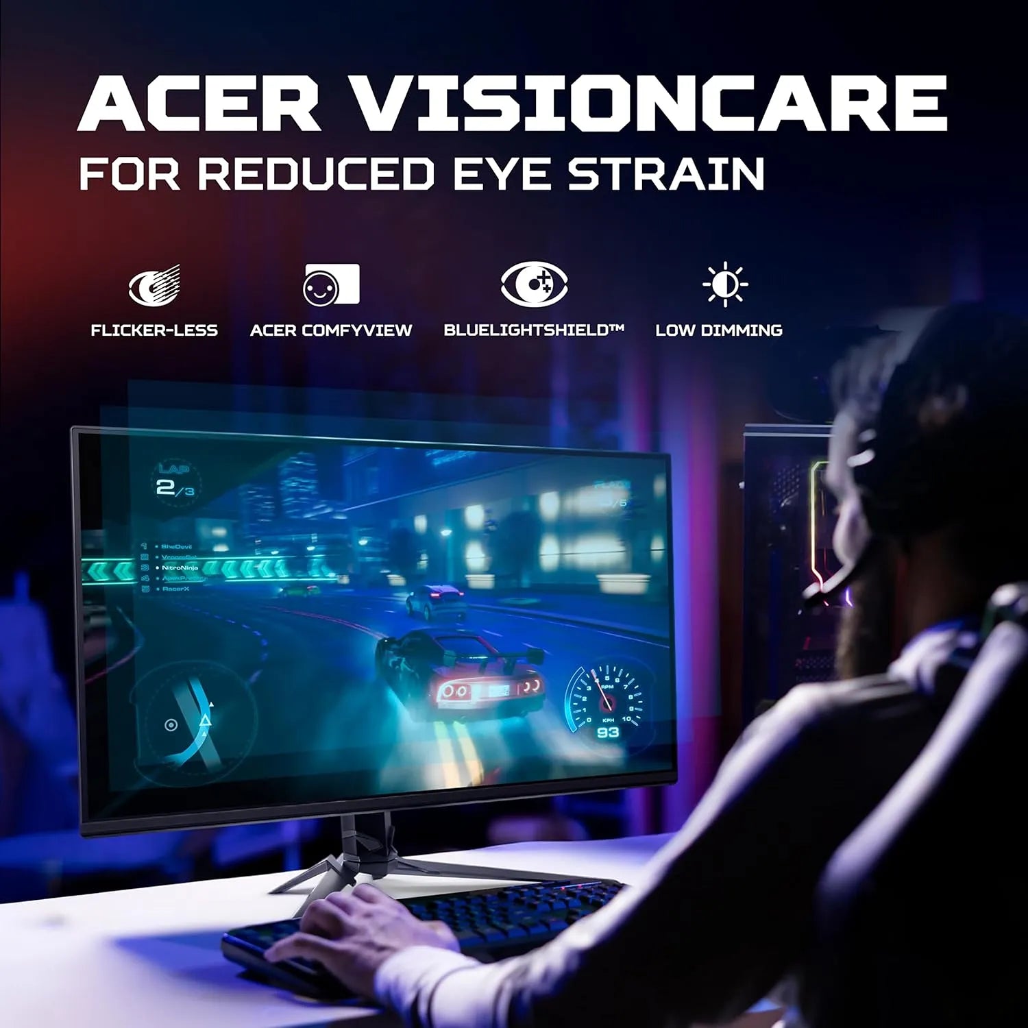 Acer Predator XB253Q F3 gaming monitor with VisionCare flicker-less technology BlueLightShield and low dimming features -tpstech.in
