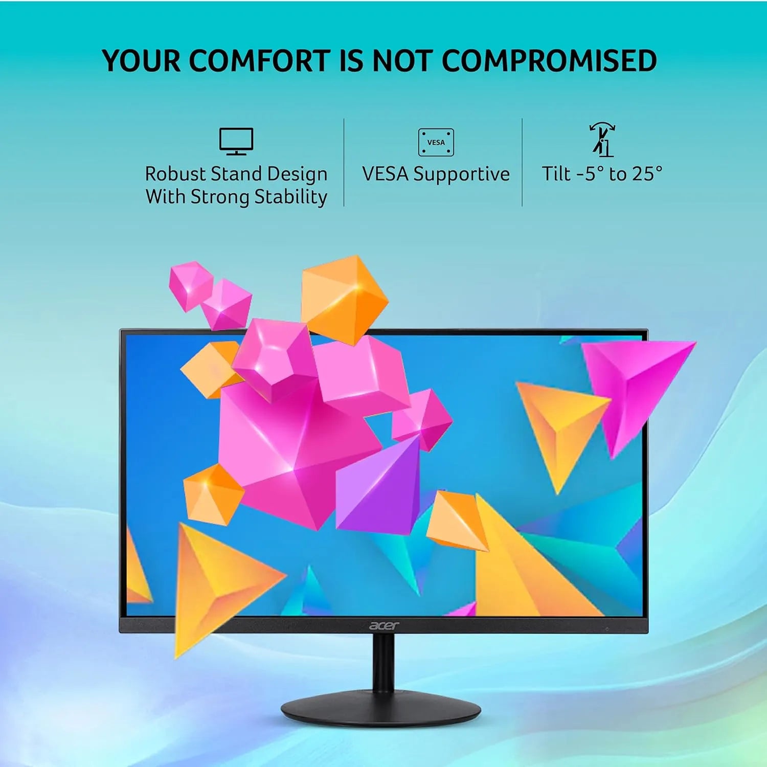 Acer SA322QU E 31.5 Inch WQHD IPS Monitor with robust stand VESA support and adjustable tilt -tpstech.in